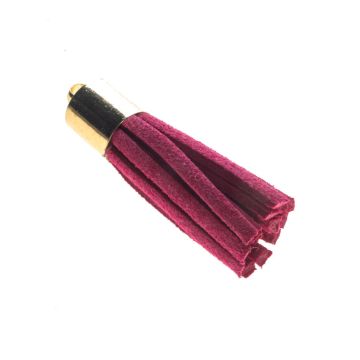 Raspberry Suede Tassel