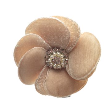 Shell Velvet Flower Brooch