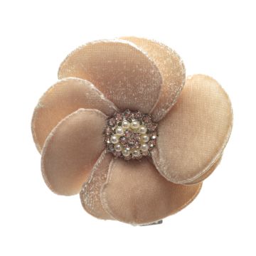 Shell Velvet Flower Brooch