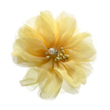 Sherbet Lemon Organdy Flower 100mm