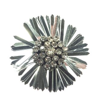 Silver Diamante Flower