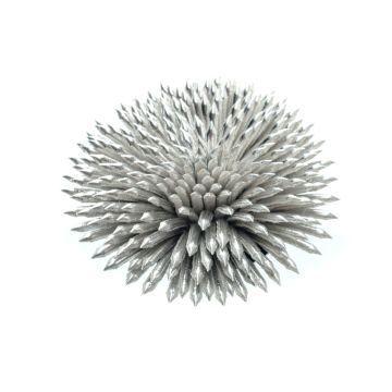Silver Faux Leather Sea Urchin