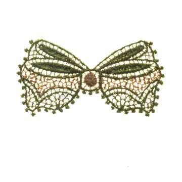 Sludge Green Lace Bow