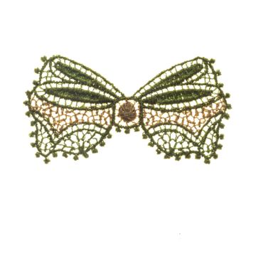 Sludge Green Lace Bow
