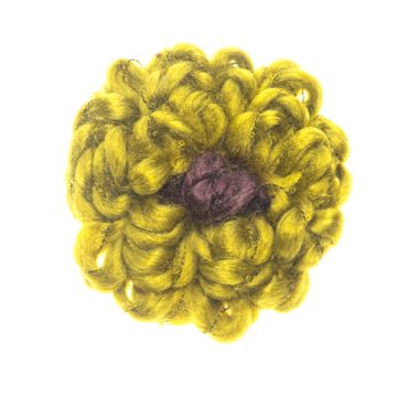 Sludge Green Wool Flower