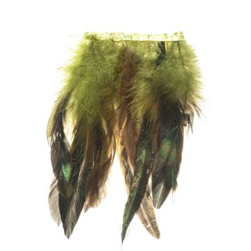 Sludge Green Feather Fringe
