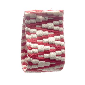 Ecru Red Jacquard