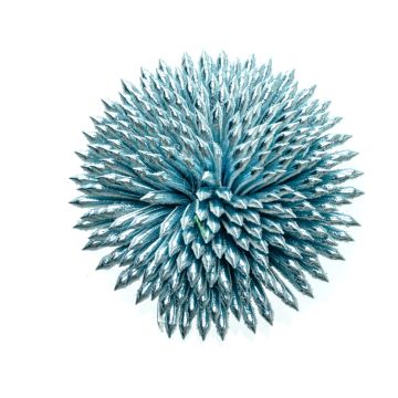 Teal Faux Leather Sea Urchin