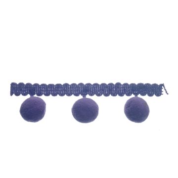 Viola Purple Bobble Fringe