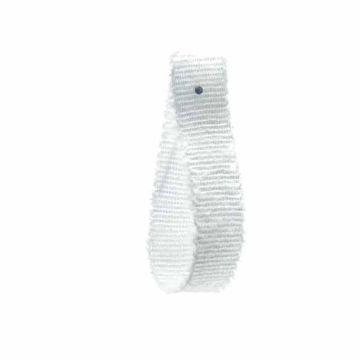 White Furry Grosgrain Ribbon