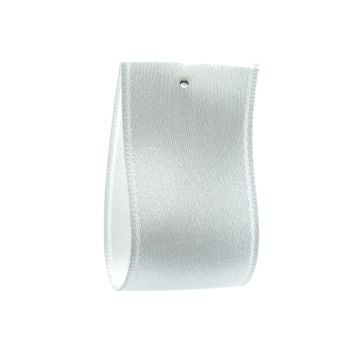 White Spun Polyester Satin Ribbon