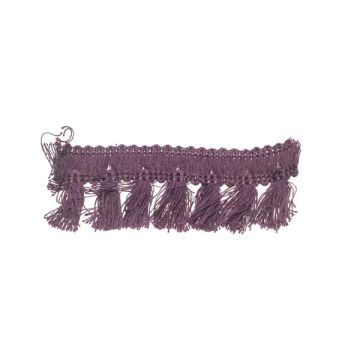 Damson Bin End Cotton Tassel Fringe