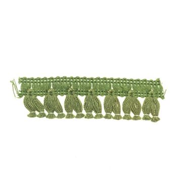 Leaf Green Bin End Cotton Tassel Fringe