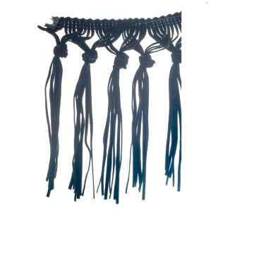 Black Suede Tassel Fringe