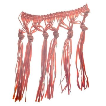 Deep Apricot Suede Tassel Fringe