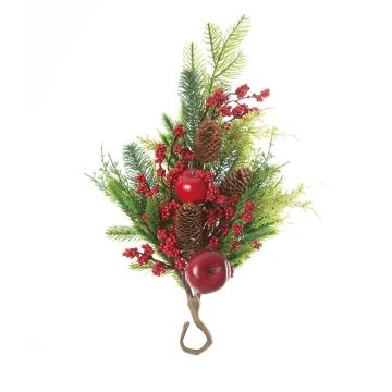 Red Pinecone Apple Branch