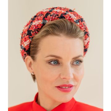 Peonie Red Coco Tweed Headband