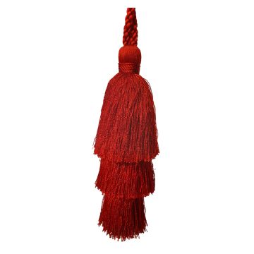 Post Box Red Triple Skirt Rayon Tassel