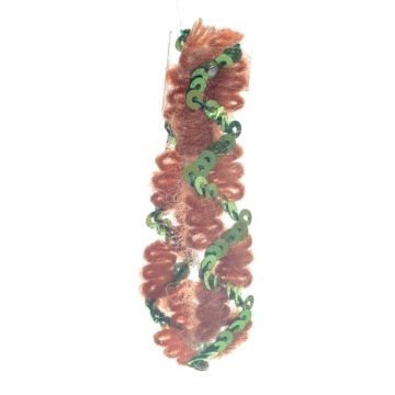 Red Squirrel Wool Sequin Braid 10mm