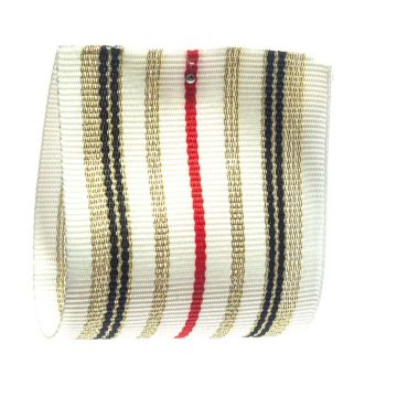 White Black Gold Red Striped Metallic Grosgrain