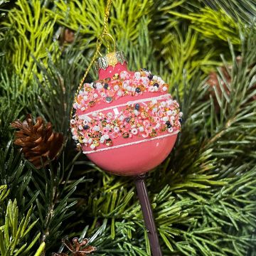 Pink Glass Lollipop