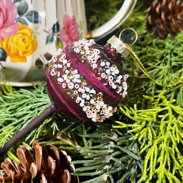 Burgundy Glass Lollipop