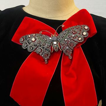 Post Box Red Vintage Butterfly