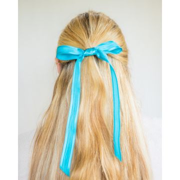 Kingfisher Moire Satin Bow