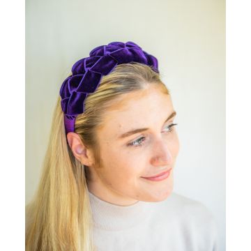 Liberty Iris Velvet Lattice Headband