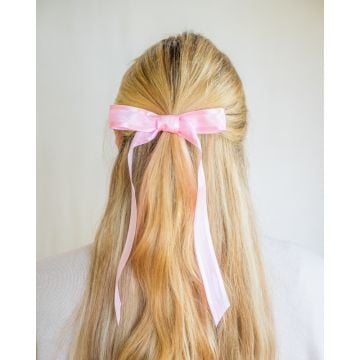 Rose Blush Moire Satin Bow