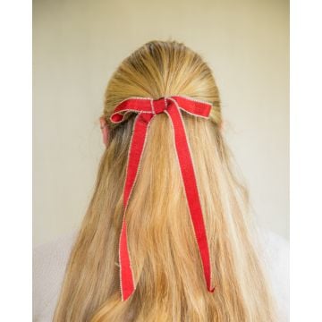 Ruby Slippers Picot Edge Grosgrain Hair Bow