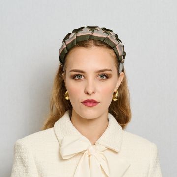 Leaf Green Ombre Plaited Headband