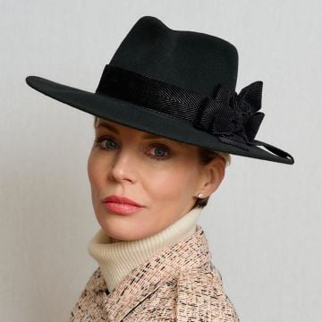 Black Chevron Trilby