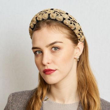 Black and Gold Starburst Headband