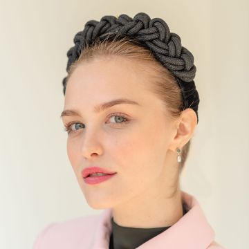 Black Metallic Cord Headband