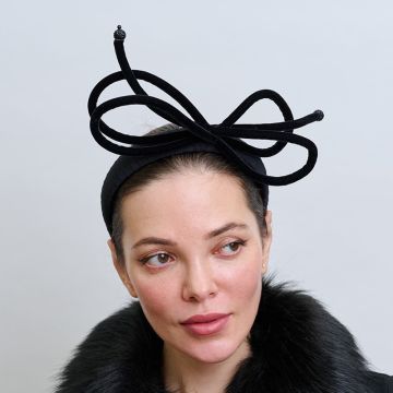 Black Velvet Bow Headband