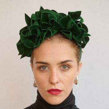 Deep Forest Bow on Bow Headband