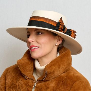 Clotted Cream Flat Top Trilby