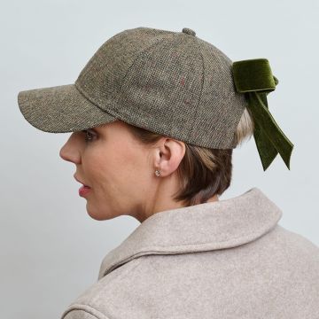 Leaf Green Flecked Jockey Cap