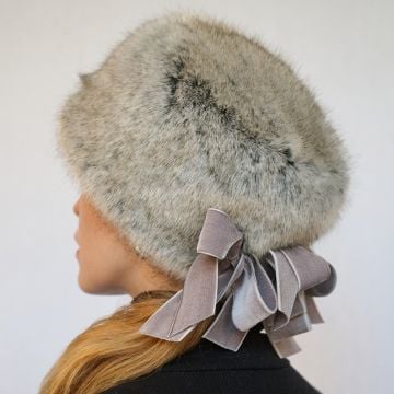 Grey Faux Fur Hat