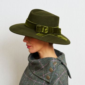 Leaf Green Double Bow Trilby