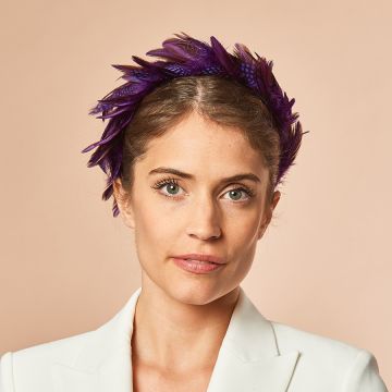 Liberty Iris Spotted Feather Headband