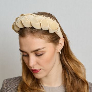 Pebble Velvet Lattice Headband