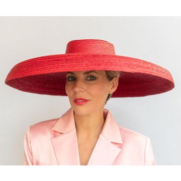 Peonie Red Drop Brim Sombrero