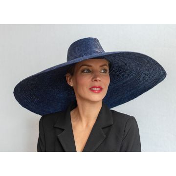 Pitch Blue Straw Fedora