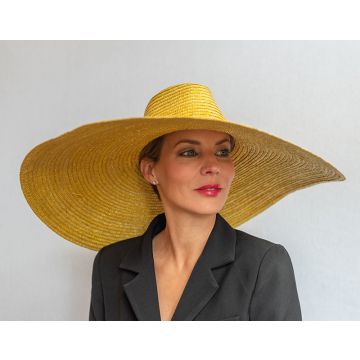 Sherbet Lemon Straw Fedora