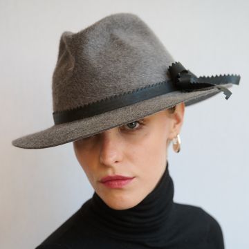 Slate Faux Leather Fur