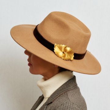 Stirred Coffee Brass Leaves Trilby