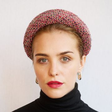 Pink Red Multi Coco Tweed Headband