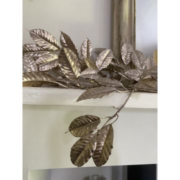 Metallic Champagne Leaf Stem